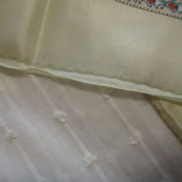 Teal, light yellow & red paisley scarf - Picture 7 of 7